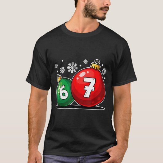 Funny Christmas 67 Six Seven Meme Gen Alpha Slang T-Shirt (Vorderseite)