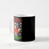 Funny Christmas 6-7 67 Six Seven Christmas Kids Te Kaffeetasse (Vorderseite Links)