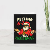 Funny Christmas 6-7 67 Six Seven Christmas Kids Te Karte (Vorderseite)