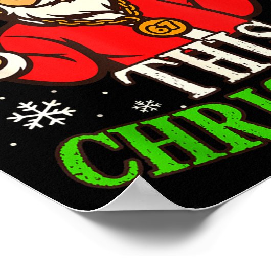 Funny Christmas 6-7 67 Six Seven Christmas Kids Te Poster (Ecke)