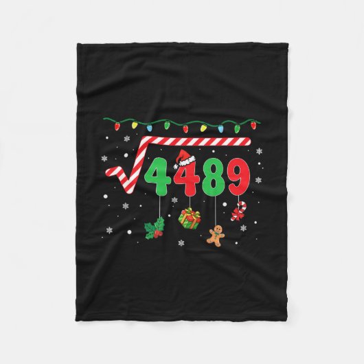 Funny Christmas 6 7 Math Teacher 67 Meme Square Ro Fleecedecke (Vorderseite)