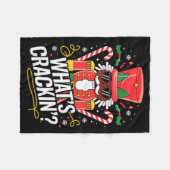 Funny Christmas African American Nutcracker Men Wo Fleecedecke (Vorderseite (Horizontal))