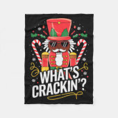 Funny Christmas African American Nutcracker Men Wo Fleecedecke (Vorderseite)