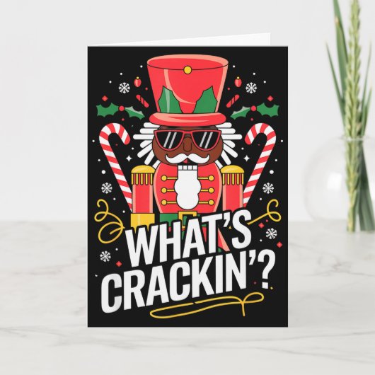 Funny Christmas African American Nutcracker Men Wo Karte (Vorderseite)