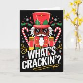 Funny Christmas African American Nutcracker Men Wo Karte (Gelbe Blume)