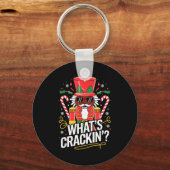 Funny Christmas African American Nutcracker Men Wo Schlüsselanhänger (Vorderseite)