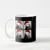 Funny Christmas African G Parrot Santa Photo Booth Kaffeetasse (Links)