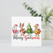 Funny Christmas Albern Gänse (Stehend Vorderseite)