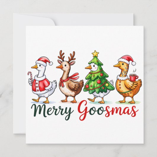 Funny Christmas Albern Gänse (Vorderseite)