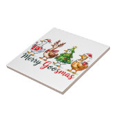 Funny Christmas Albern Gänse Fliese (Seite)