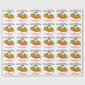Funny Christmas Alien Space Ship Geschenkpapier (Flach)
