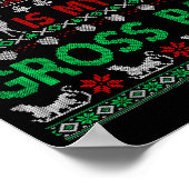 Funny Christmas All I Want Is My Gross Pay, Funny  Poster (Ecke)