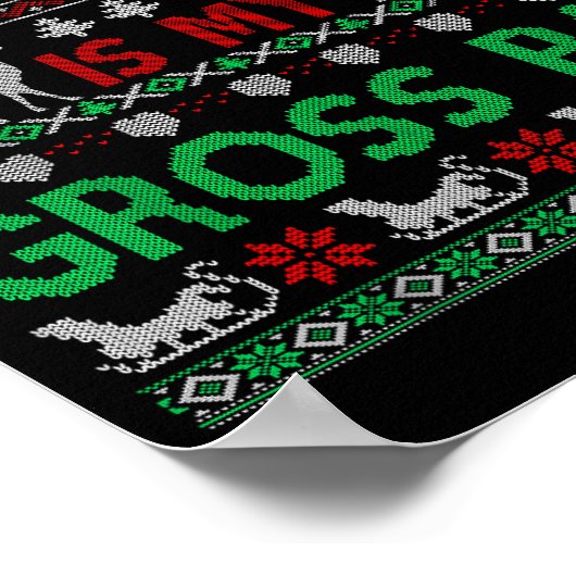 Funny Christmas All I Want Is My Gross Pay, Funny Poster (Ecke)