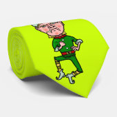 Funny Christmas Angry Little Elf Bah Humbug Krawatte (Gerollt)