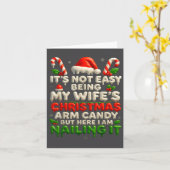 Funny Christmas Arm Candy Husband Holiday Couple H Karte (Gelbe Blume)