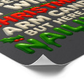 Funny Christmas Arm Candy Husband Holiday Couple H Poster (Ecke)