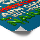 Funny Christmas Arm Candy Husband Holiday Couple H Poster (Ecke)