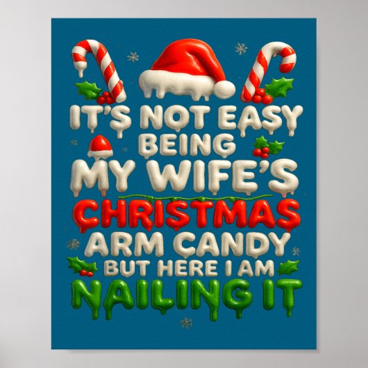 Funny Christmas Arm Candy Husband Holiday Couple H Poster (Vorne)