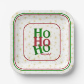 Funny Christmas Attitude "HO HO HO HO Bereits!" Pappteller (Vorderseite)
