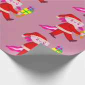funny christmas axolotl santa claus geschenkpapier (Ecke)