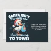 Funny Christmas Baby Pregnancy Ankündigung (Vorderseite)