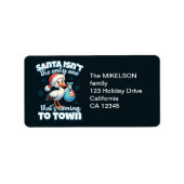 Funny Christmas Baby Pregnancy Ankündigung Adressaufkleber (Vorne)