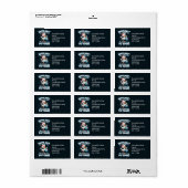 Funny Christmas Baby Pregnancy Ankündigung Adressaufkleber (Vorne)