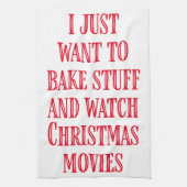 Funny Christmas Backen Sprichwort Rustikal Stil Ro Geschirrtuch (Vertikal)