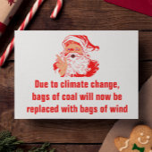 Funny Christmas: Bag of Coal is now wind Postkarte