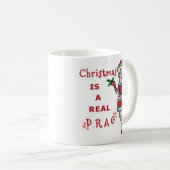 Funny Christmas Bah Humbug Santa in Drag Kaffeetasse (VorderseiteRechts)