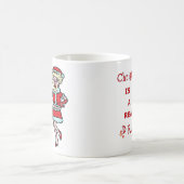 Funny Christmas Bah Humbug Santa in Drag Kaffeetasse (Mittel)