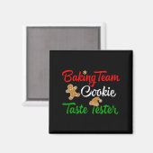 Funny Christmas Baking Team Cookie Taste Tester Magnet (Vorderseite/Rückseite)