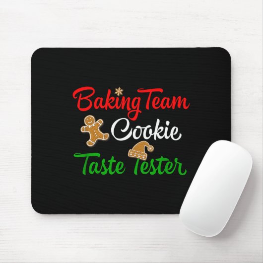 Funny Christmas Baking Team Cookie Taste Tester Mousepad (Mit Mouse)