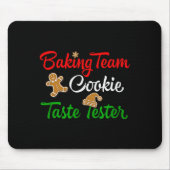Funny Christmas Baking Team Cookie Taste Tester Mousepad (Vorne)