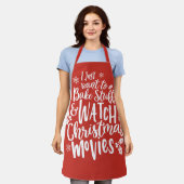 Funny Christmas Baking Watch Movies Zitat Design Schürze (Getragen)