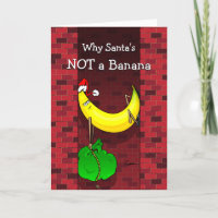 Funny Christmas Banana Santa