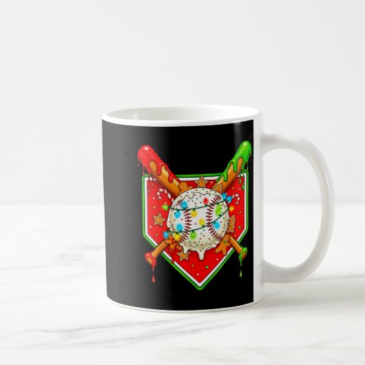 Funny Christmas Baseball Ice Cream Drip Men Women Kaffeetasse (Rechts)