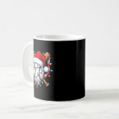 Funny Christmas Baseball Santa Hat For Baseball Pl Kaffeetasse (Vorderseite Links)