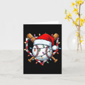 Funny Christmas Baseball Santa Hat For Baseball Pl Karte (Gelbe Blume)
