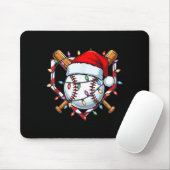 Funny Christmas Baseball Santa Hat For Baseball Pl Mousepad (Mit Mouse)