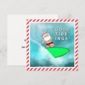 Funny Christmas Beach Surfing Feiertagskarte (Vorne/Hinten)