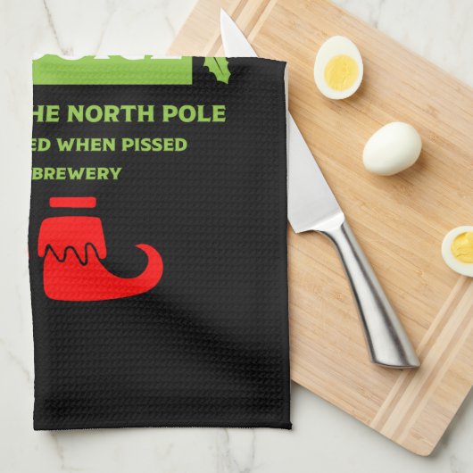 Funny Christmas Beer Labels Geschirrtuch (Viertel Falte)