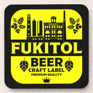 Funny Christmas Beer Labels Getränkeuntersetzer