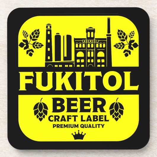 Funny Christmas Beer Labels Getränkeuntersetzer (Vorderseite)