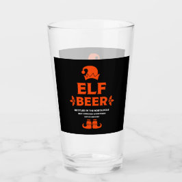 Funny Christmas Beer Labels Glas