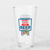 Funny Christmas Beer Labels Glas (Rückseite)