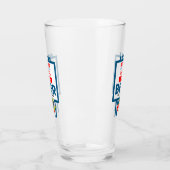 Funny Christmas Beer Labels Glas (Links)