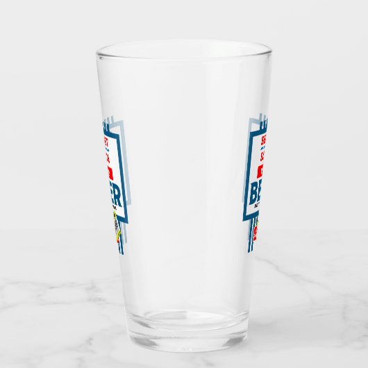 Funny Christmas Beer Labels Glas (Rechts)