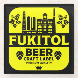 Funny Christmas Beer Labels Glasuntersetzer