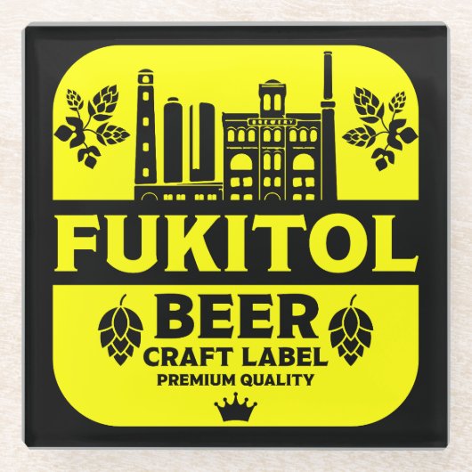 Funny Christmas Beer Labels Glasuntersetzer (Vorderseite)